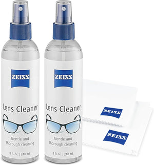 Zeiss Lens Care Pack - 2-8 Ounce Bottles of Lens Cleaner, 2 Microfiber Cleaning Cloths