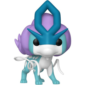 Funko Pop Jumbo Suicune 10 inch vinyl figure close-up showing blue and purple details from Pokémon collectible series.