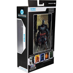 Back of McFarlane Toys DC Multiverse Batman Flashpoint 7-inch action figure packaging with artwork.
