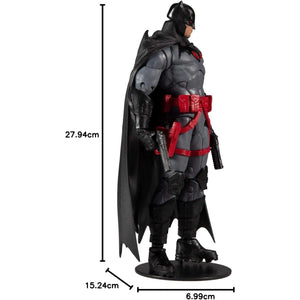 Side profile of McFarlane DC Batman Flashpoint 7-inch action figure with size measurements displayed.
