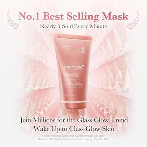 Medicube Collagen Night Wrapping Mask best selling overnight peel off mask promoting glass glow skin and elasticity care