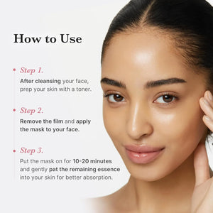 How to use Medicube PDRN Pink Vita Coating Sheet Mask applied on face for glass skin hydration and glow