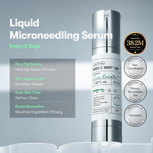 VT CICA Reedle Shot 300 microneedling serum benefits for pore tightening skin regeneration and glow