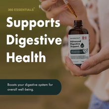 360 Essentials Advanced Digestive Support Liquid Drops - 118ml Non-GMO, Vegan-Friendly -Minty Flavour - MADE IN CANADA