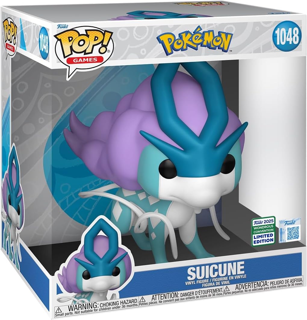 Funko Pop Jumbo: Suicune - Amazon Exclusive - Pokemon - 2025 WonderCon Comic Con - Collectable Vinyl Figure - Gift Idea - Official Merchandise - Toys for Kids & Adults - Cartoon/Animation Fans