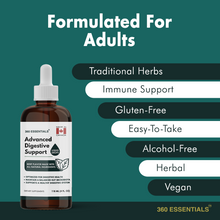 360 Essentials Advanced Digestive Support Liquid Drops - 118ml Non-GMO, Vegan-Friendly -Minty Flavour - MADE IN CANADA