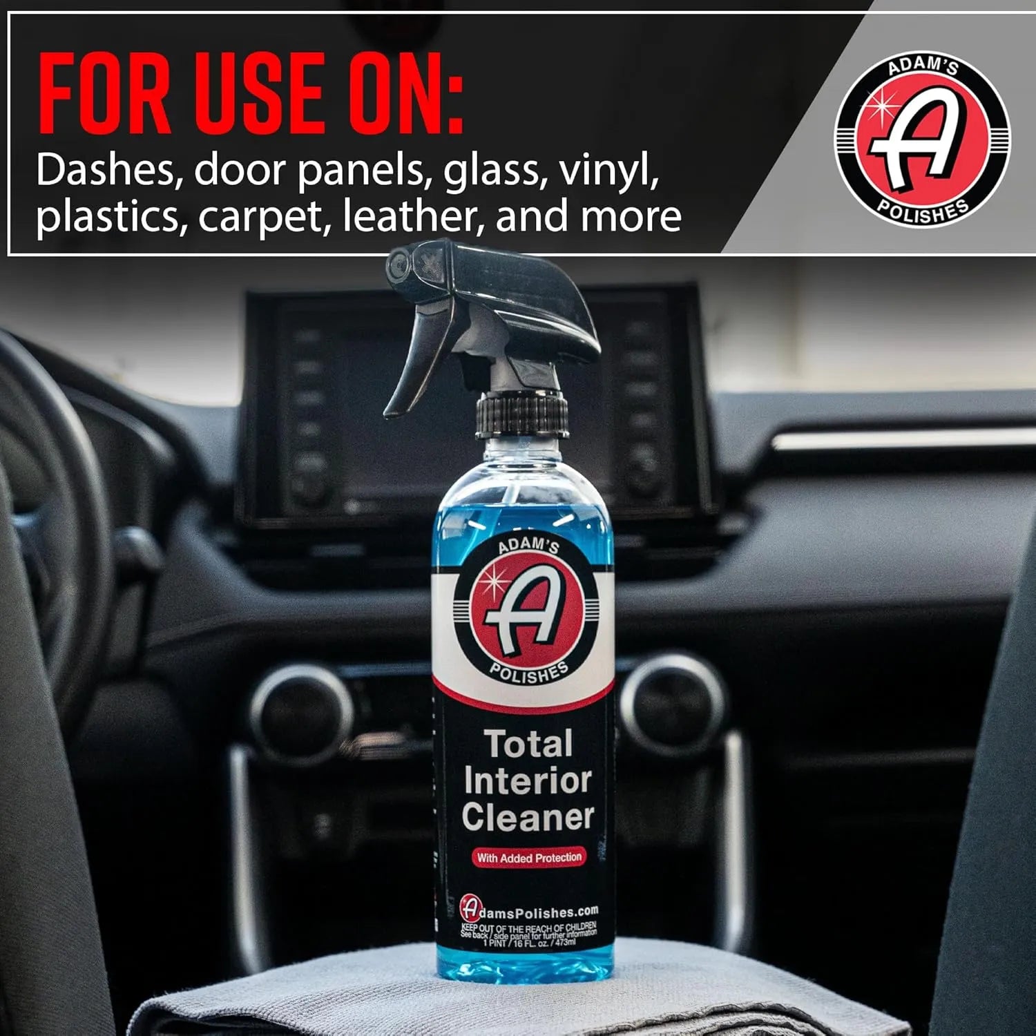 adam’s polishes interior cleaner and protectant spray for car interiors