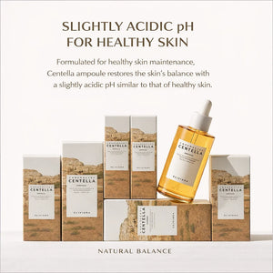 Madagascar Centella Ampoule packaging showing slightly acidic pH for healthy skin