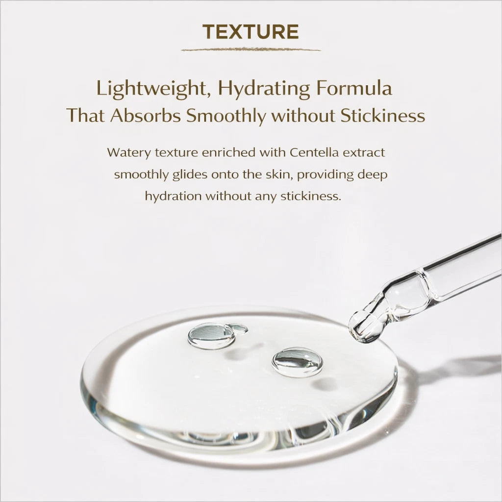 Lightweight watery texture of Madagascar Centella Ampoule serum