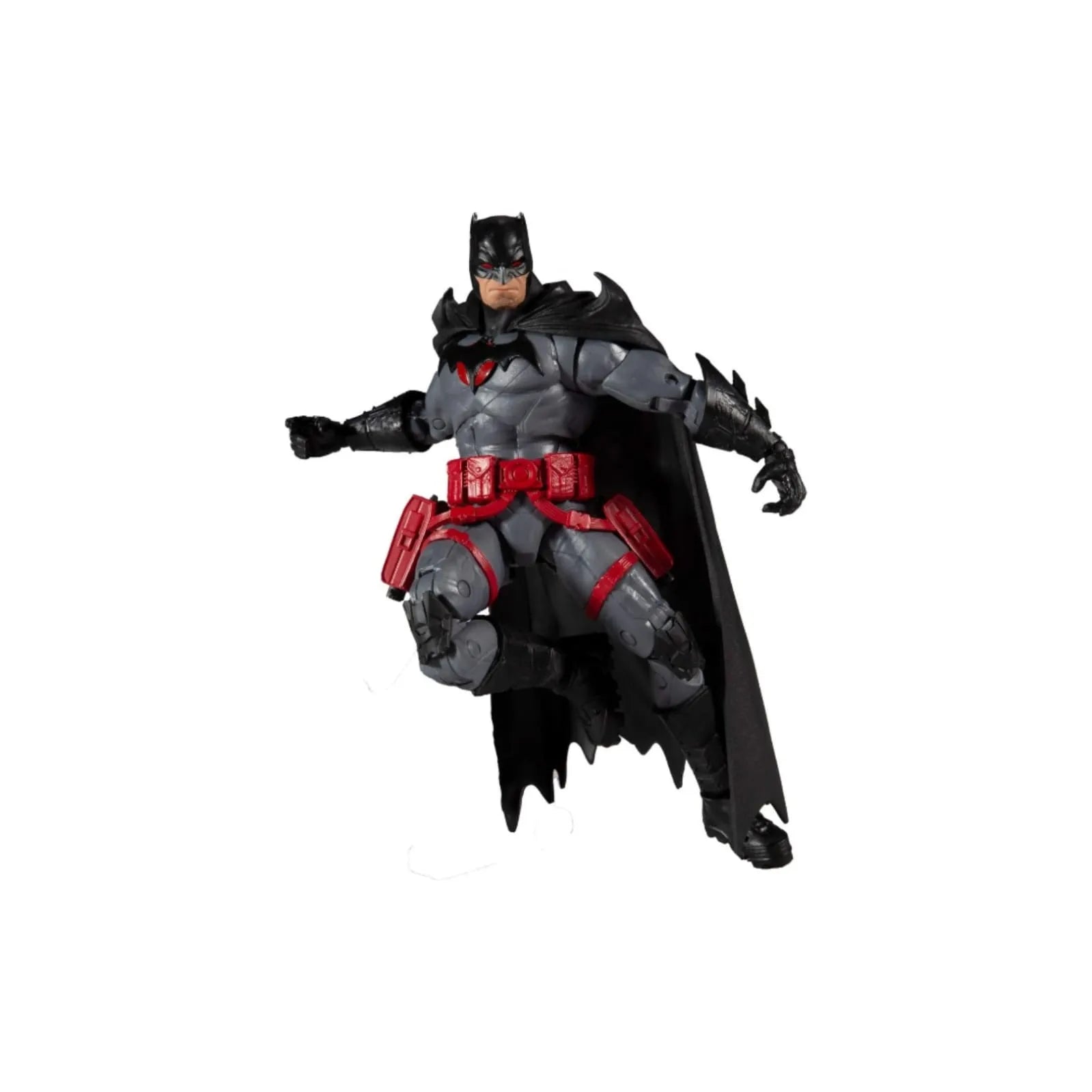 McFarlane DC Batman Flashpoint 7-inch action figure in dynamic combat pose with articulated joints.